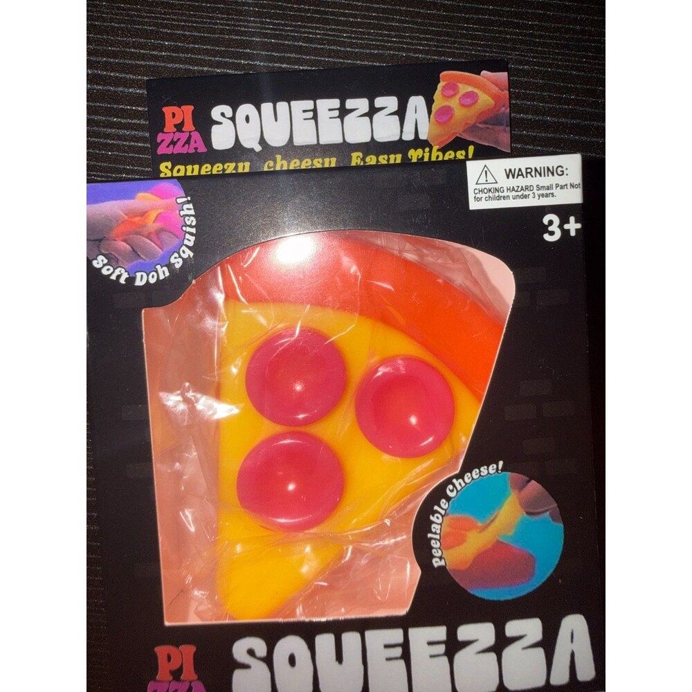 Unbranded NIB Squeezza Pizza Squeeze USA Sensory Squishy